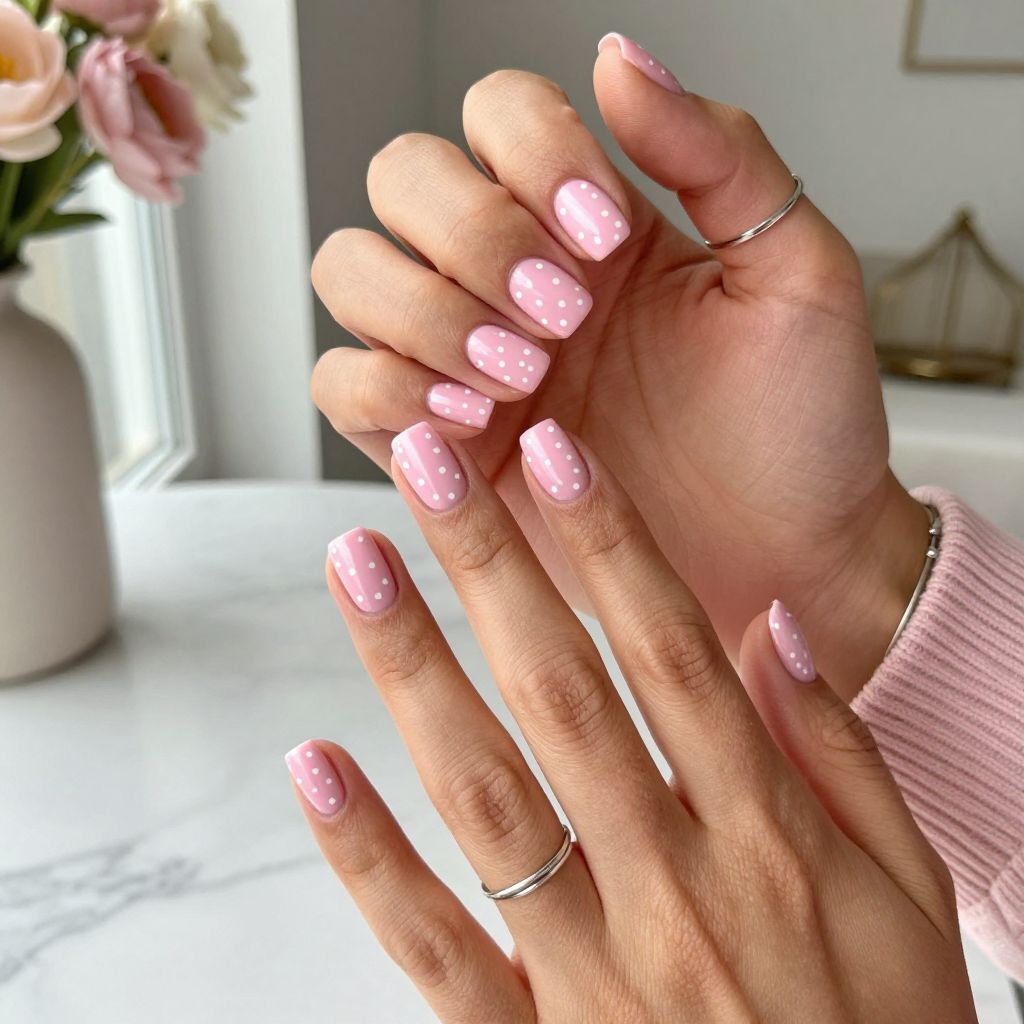 Baby Pink with Polka Dot Playfulness