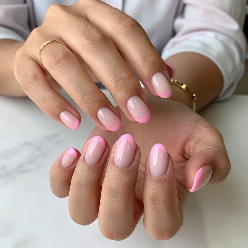 Bubblegum Pink Tips with Clear Base