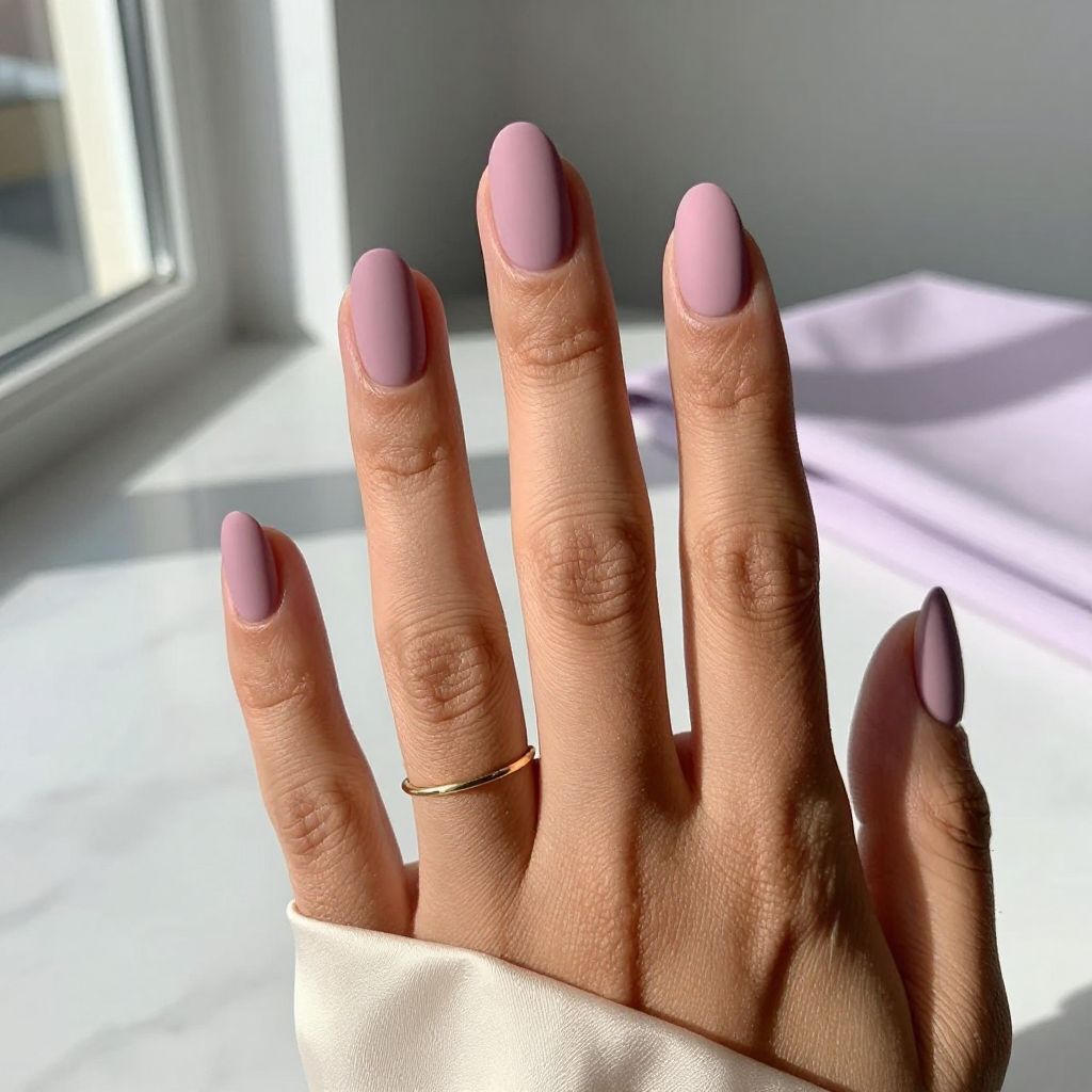 Matte Mauve Pink Tips