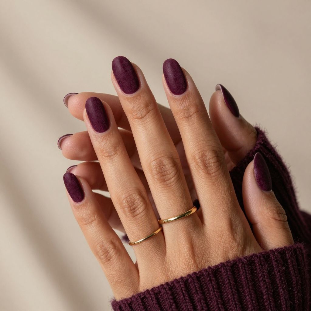 Textured Velvet Plum
