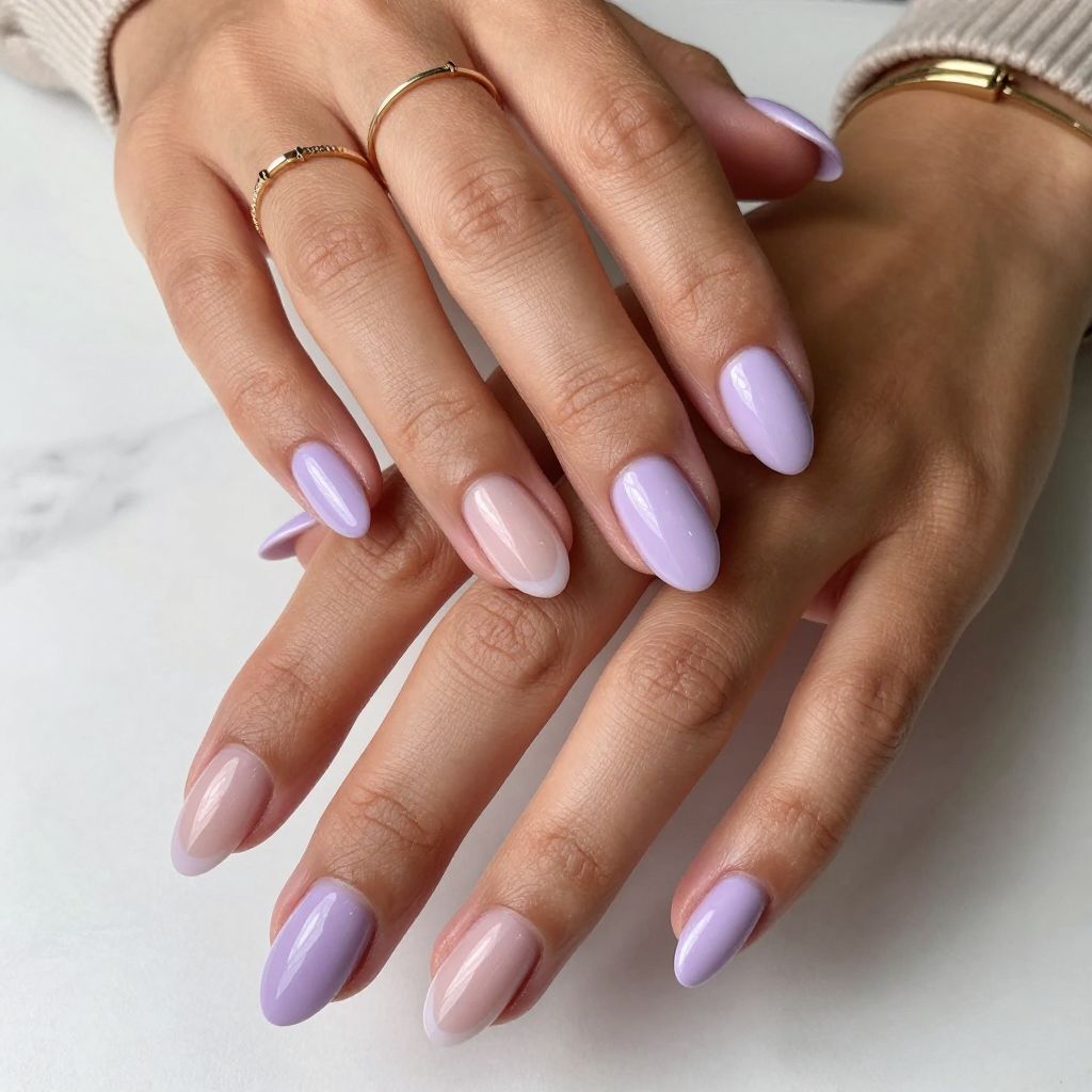 Classic Lilac French Tips with a Twist