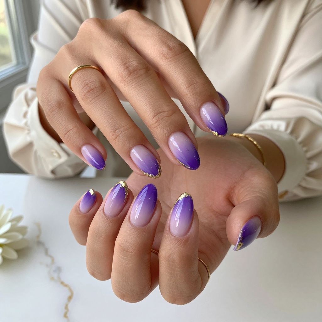 Soft Ombre with Gold Foil Edges