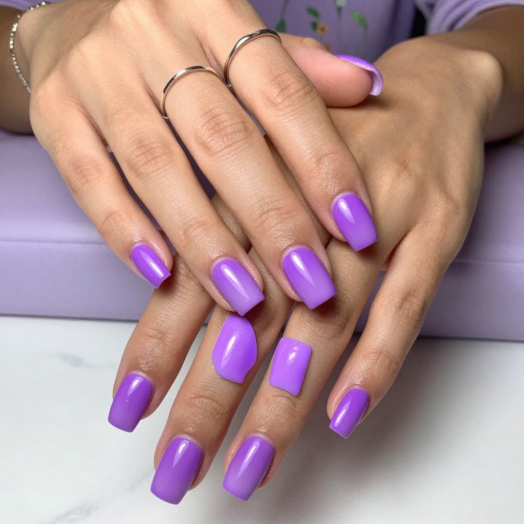Neon Purple Fade with Glossy Finish