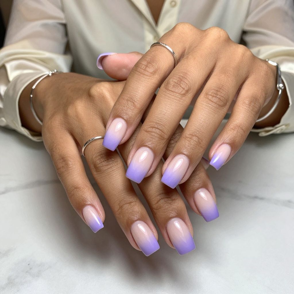 Soft Violet French Ombre