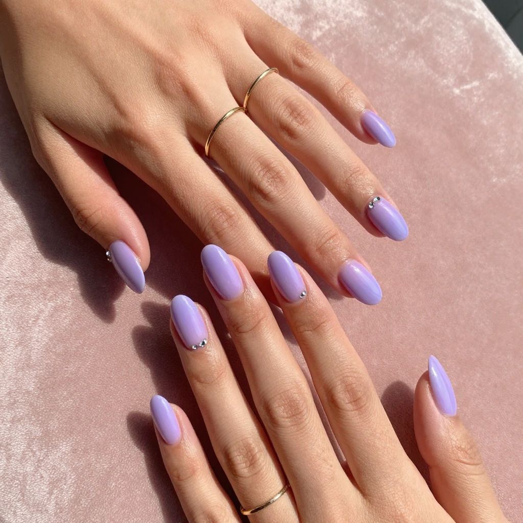 Light Purple with Rhinestone Spark