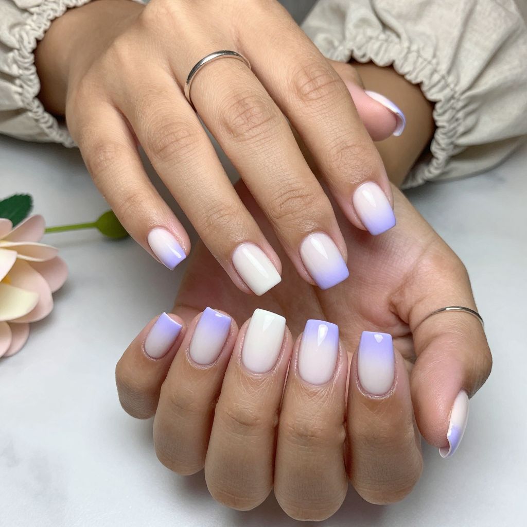 Pastel Purple French Fade
