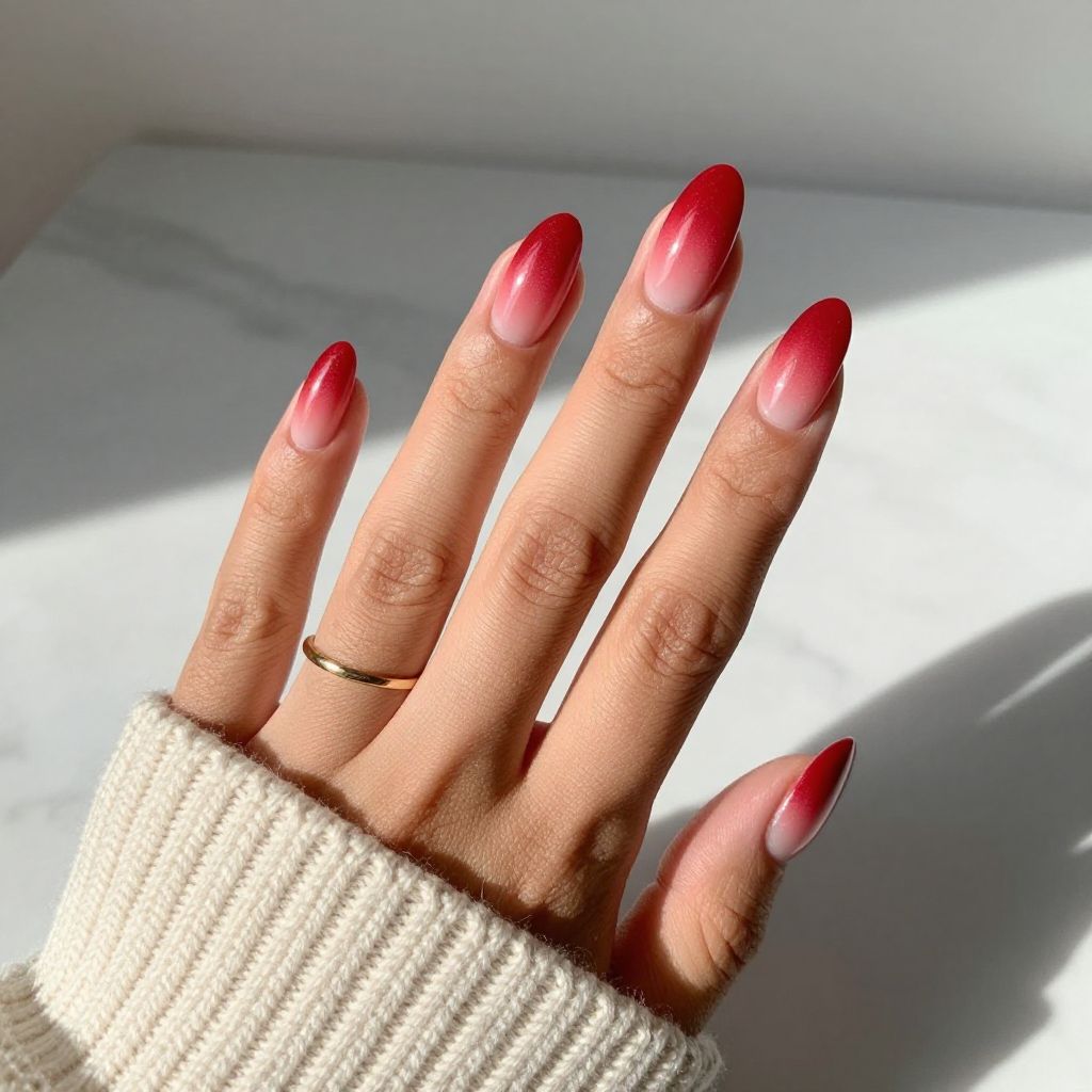 Ombre Cherry Almonds with White Tips