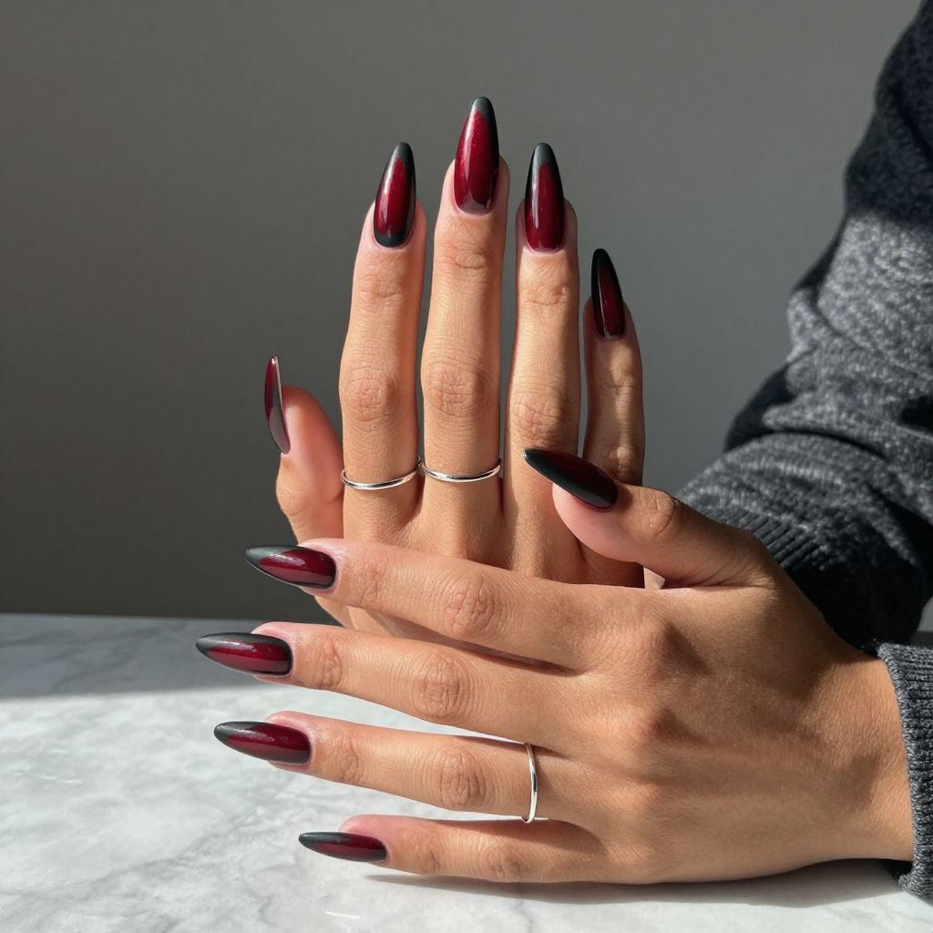 Crimson with Matte Black Cat Eye Lines