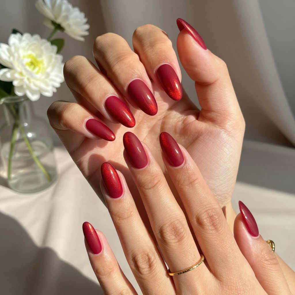 Fiery Cherry Ombre Cat Eye