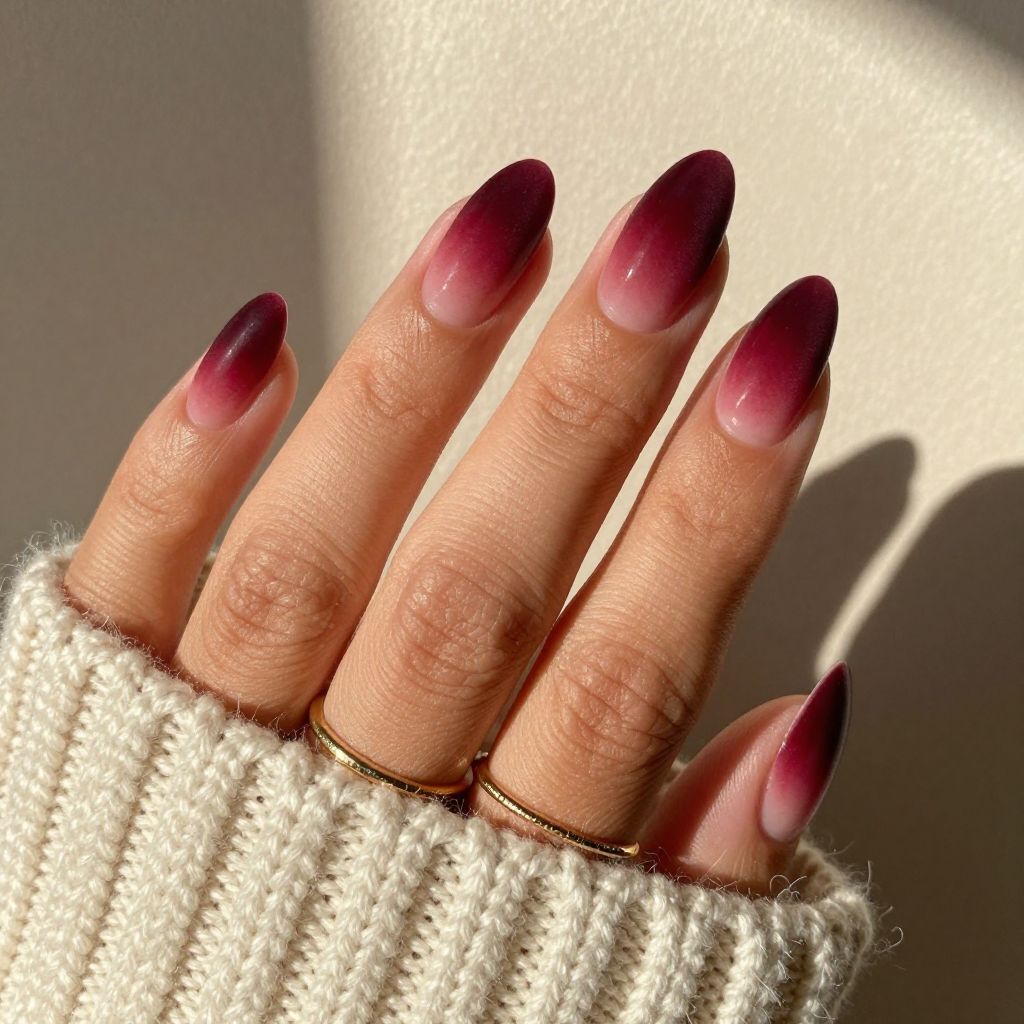 Ombre Burgundy Velvet