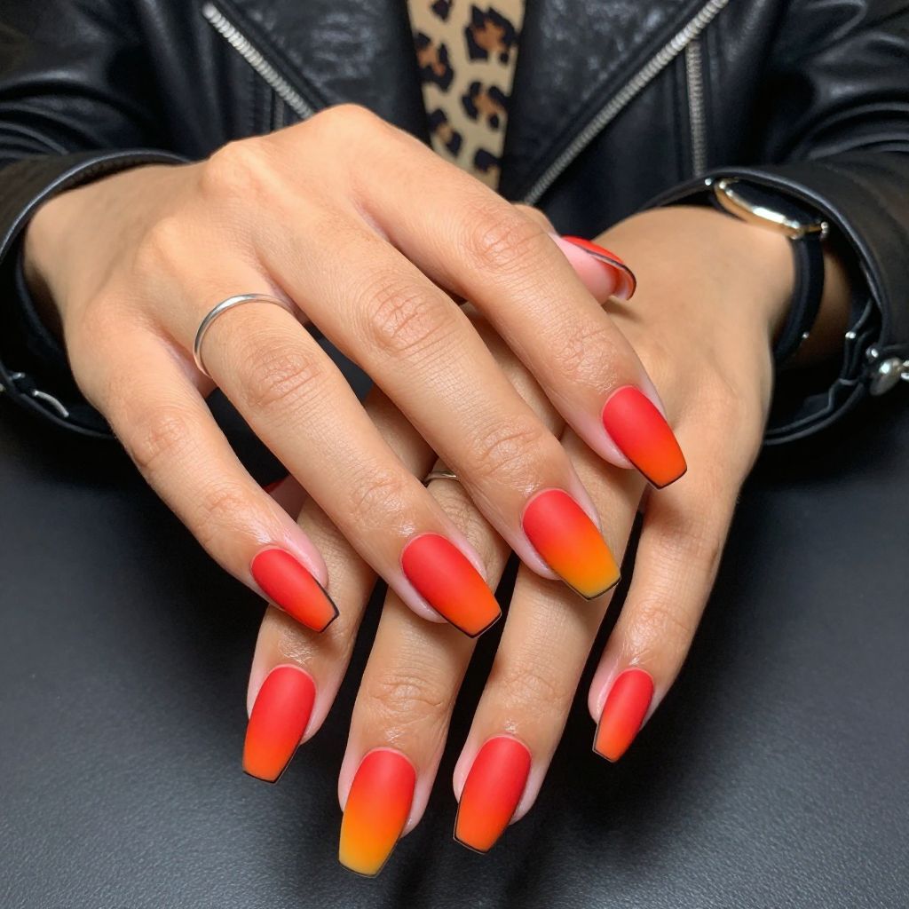 Spicy Ombre with Black Outline