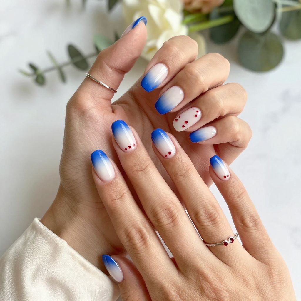 Ombre Elegance with Gem Accents