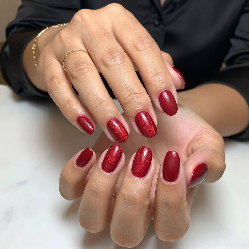 Fiery Red Matte Cat Eye
