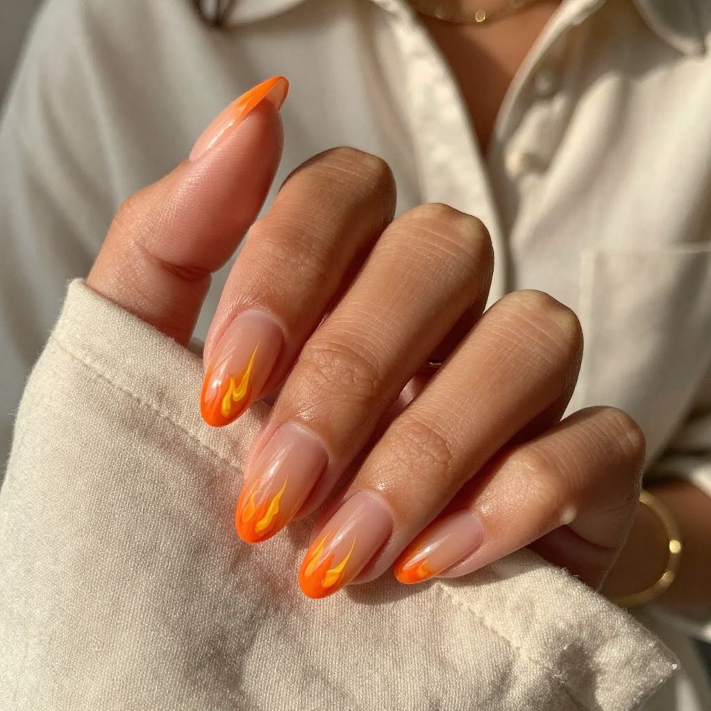 Soft Flame Aura With Sheer Orange