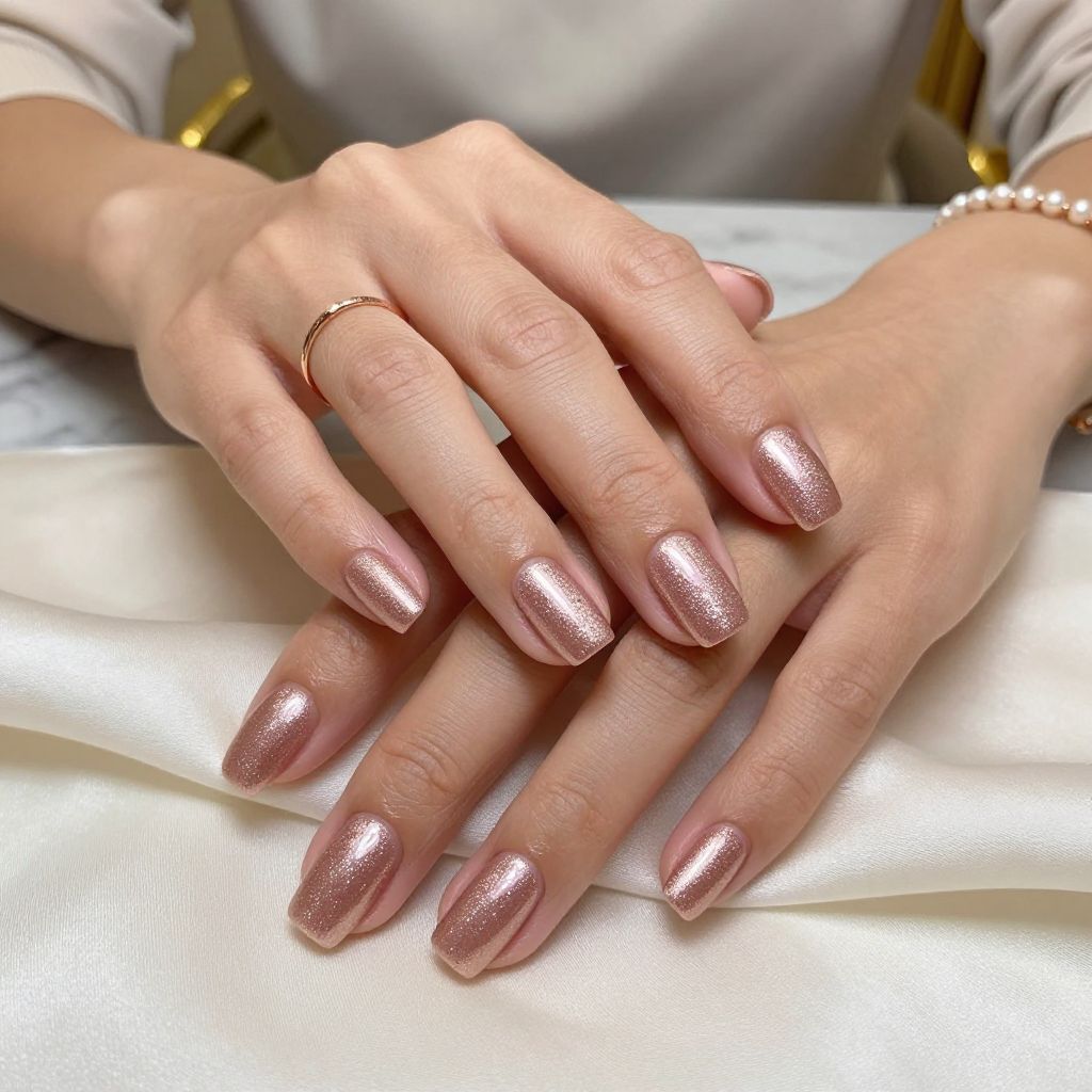 Rose Gold Micro Glitter All Over