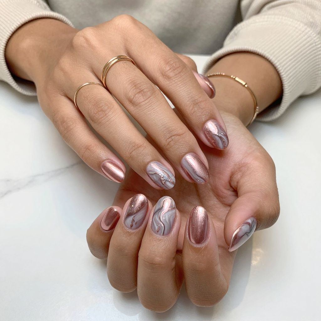 Rose Gold Geode Glam
