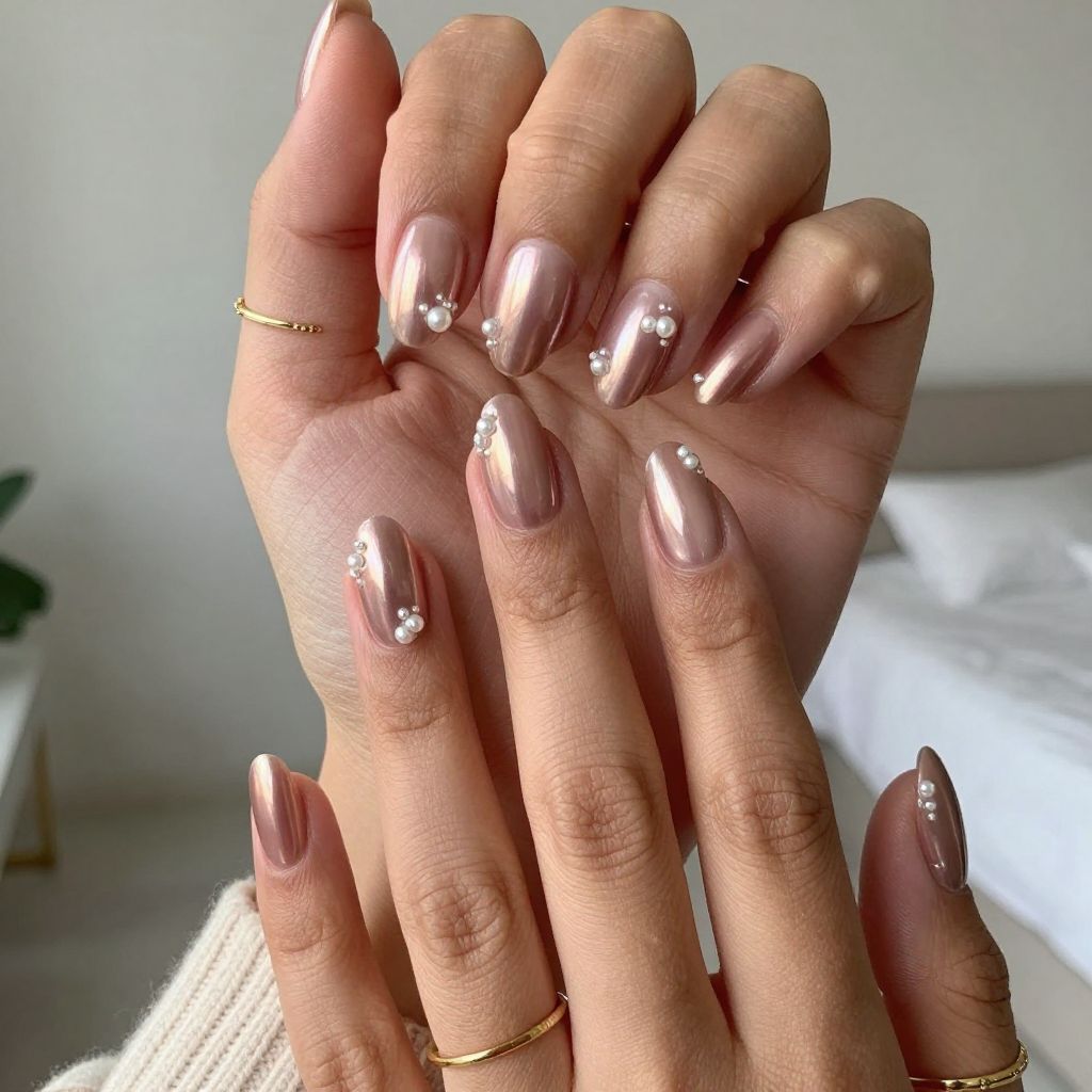 Rose Gold and Pearl Combo
