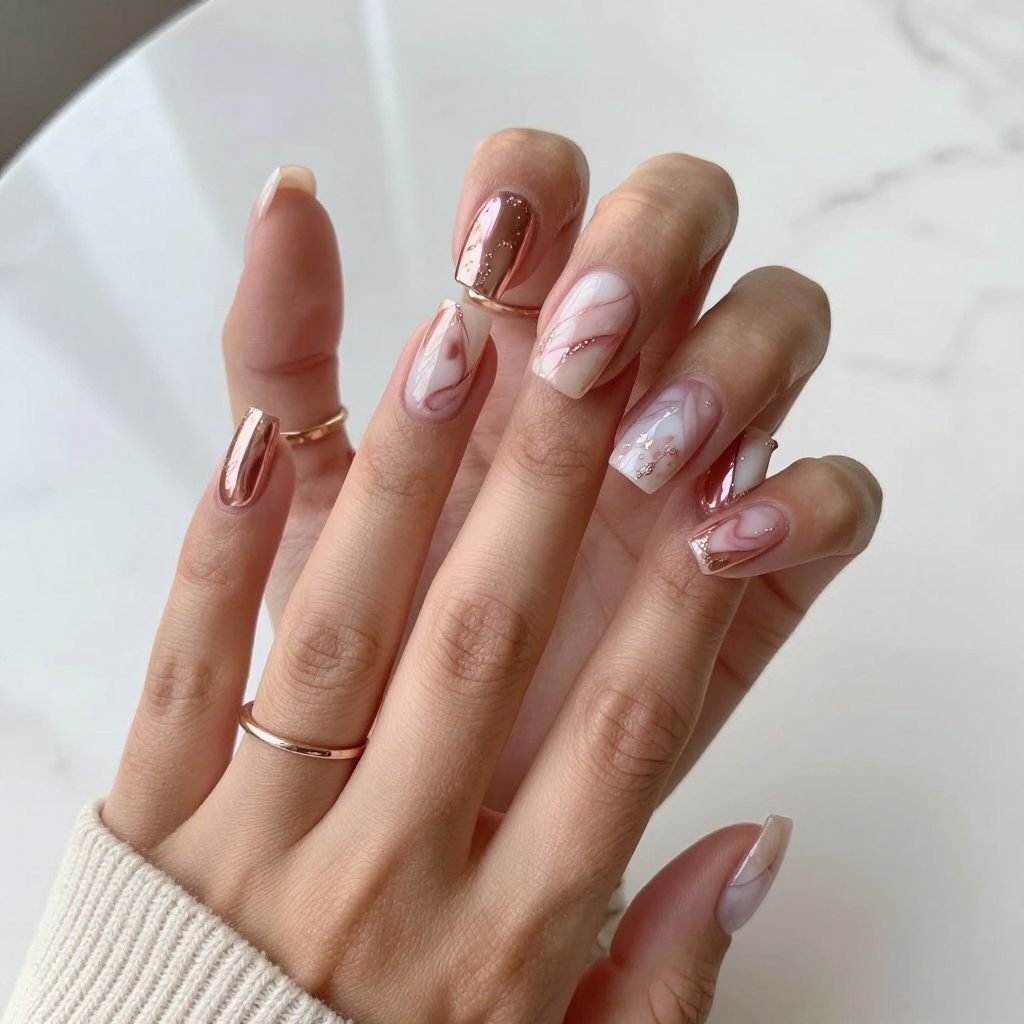 Rose Gold Marble Chic