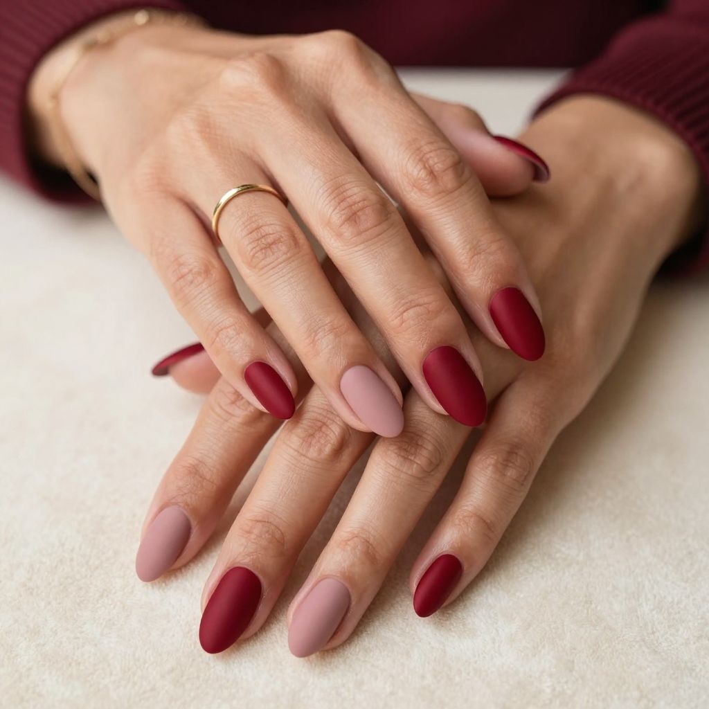 Ruby Satin Sheen with Matte Accents