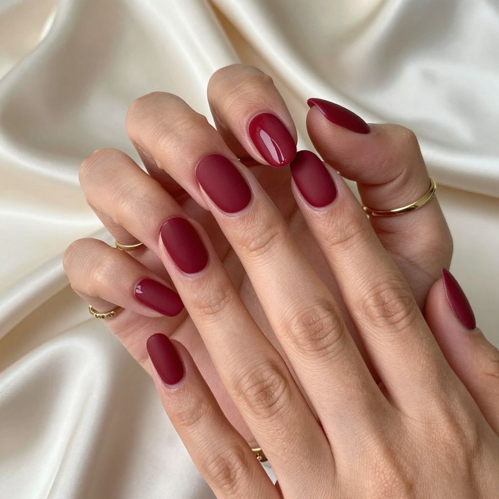 Deep Ruby Matte with Glossy Tips