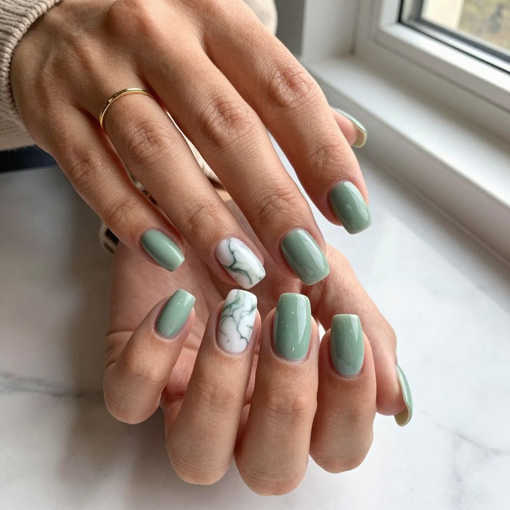 Sage Green Marble Magic
