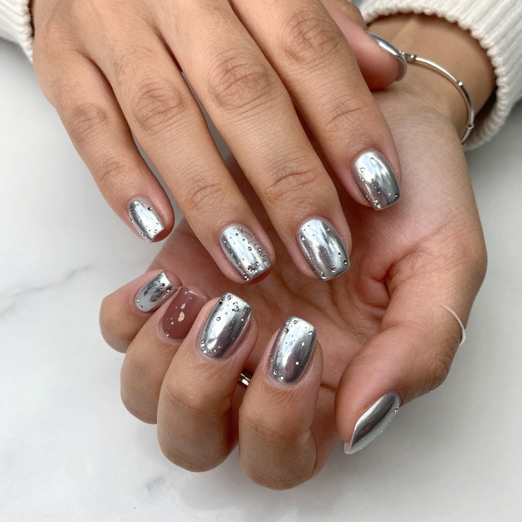 Metallic Silver Stardust