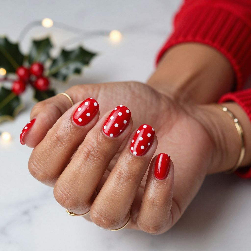 Jolly Santa Red with Polka Dots