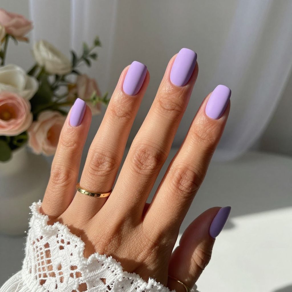 Soft Matte Lilac Nail