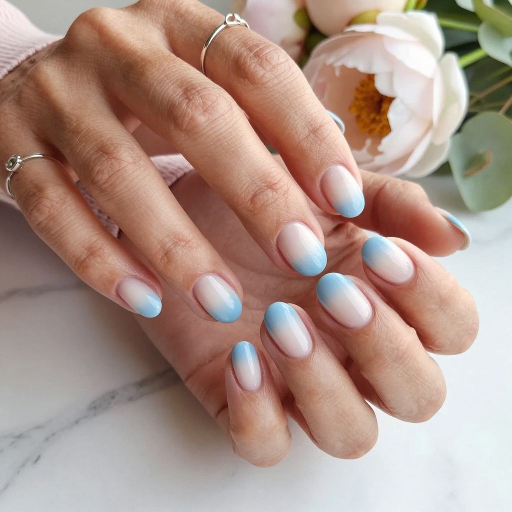 Baby Blue French Fade