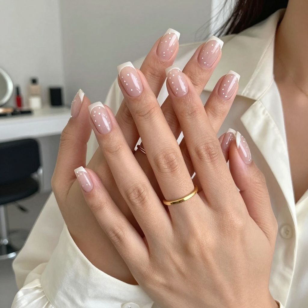 Transparent with Subtle White Dots