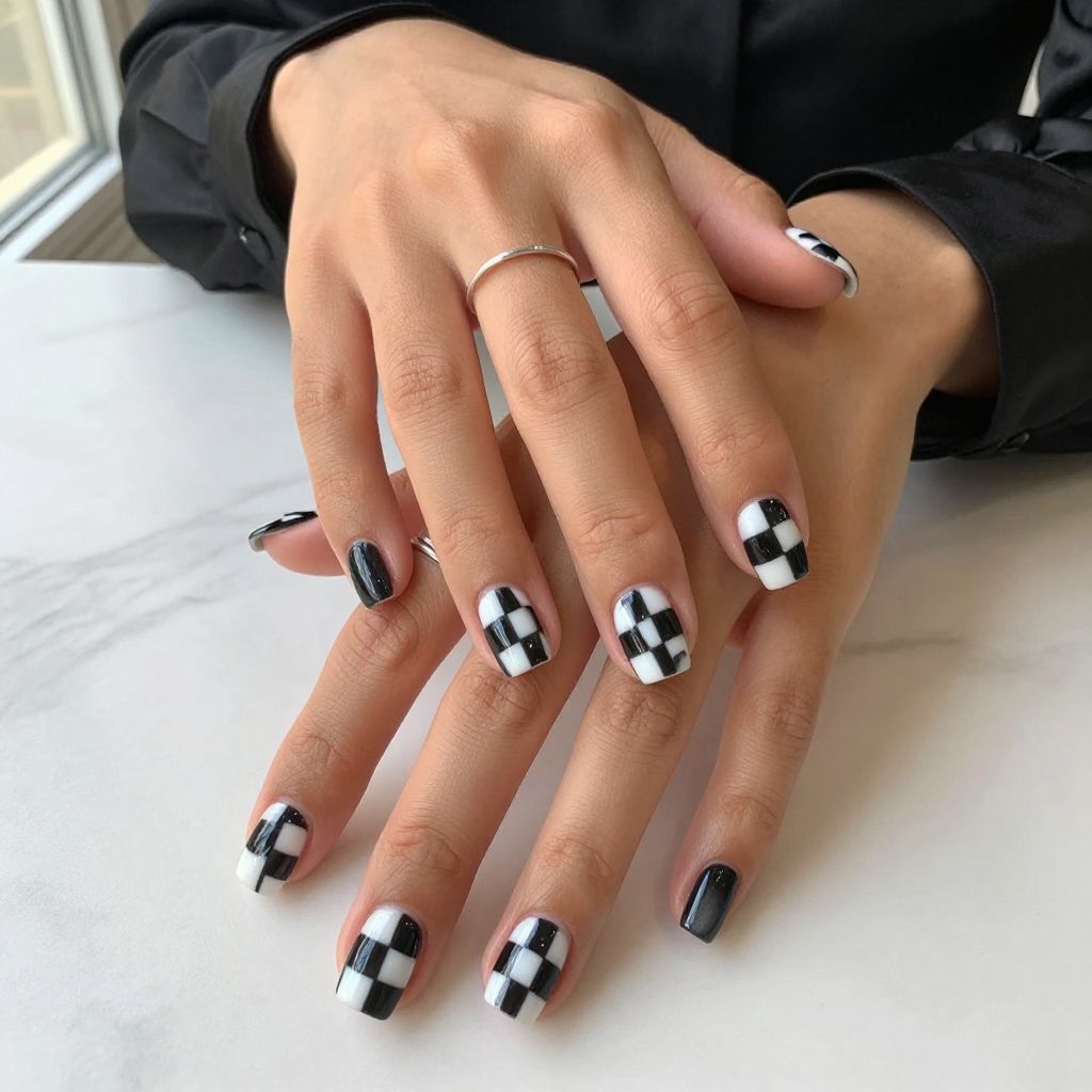 Monochrome Black and White Squares