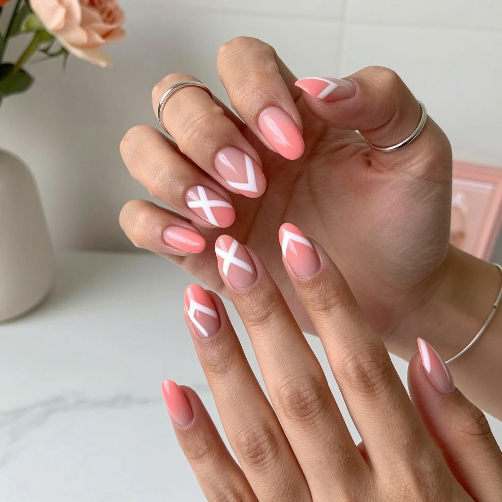 Coral Pink Chevron Chic