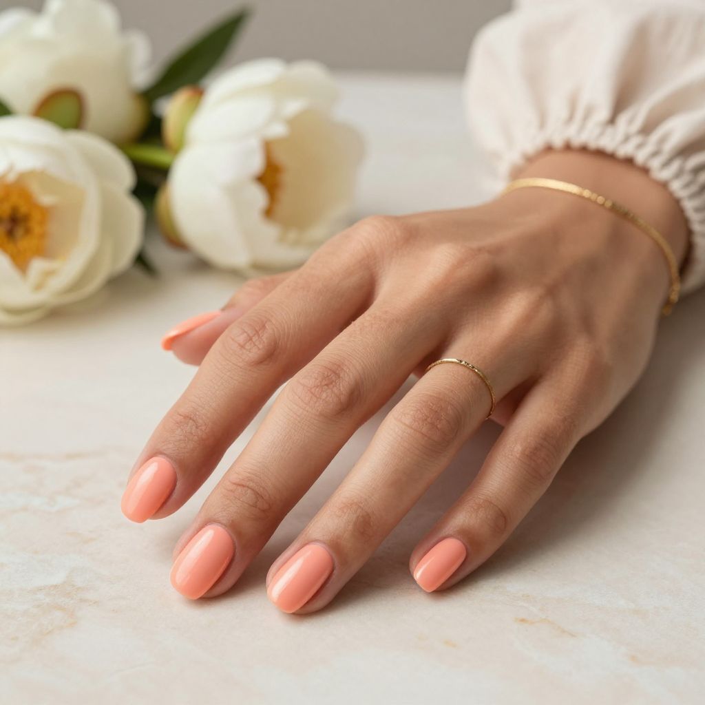Coral Peach with Satin Finish