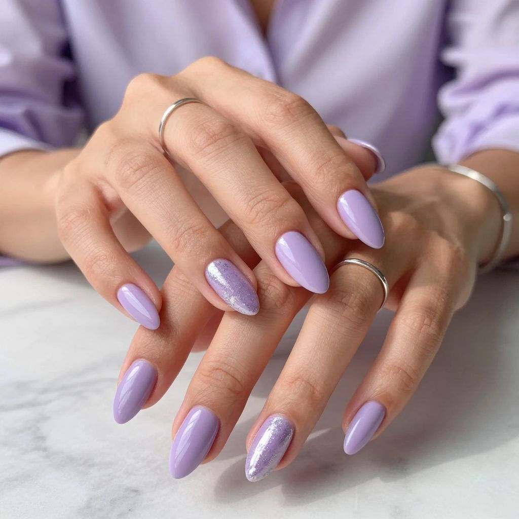 Soft Lilac with Foil Accent