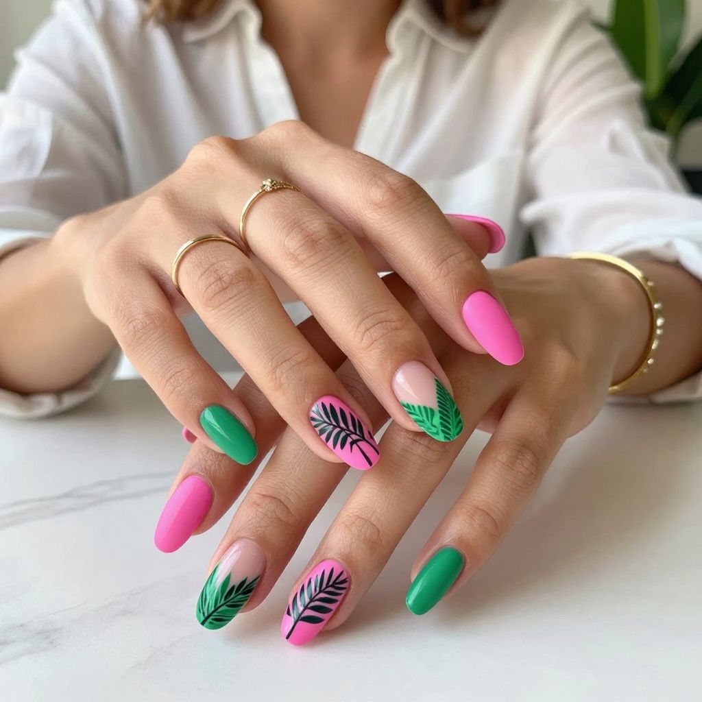 Tropical Punch Nail Design