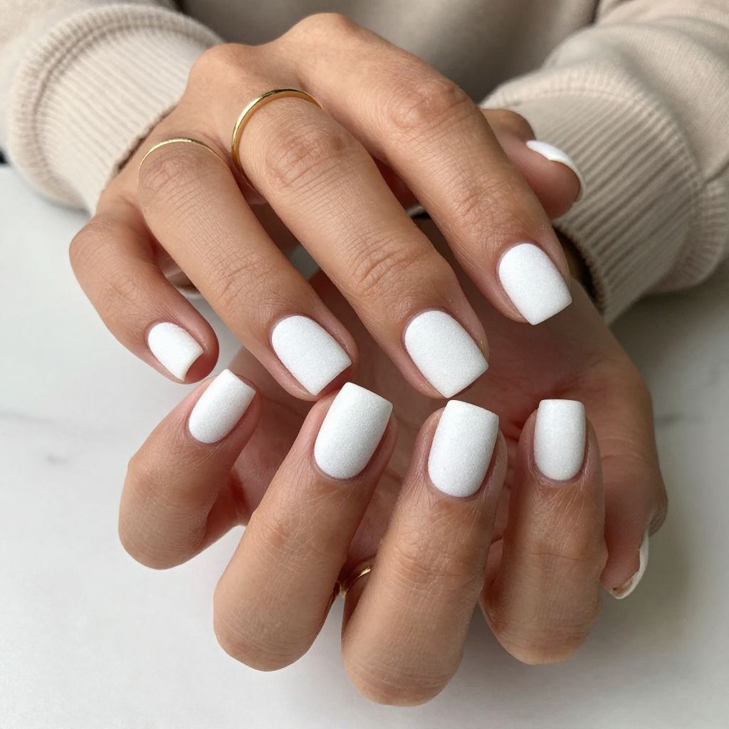 Textured White Suede Effect