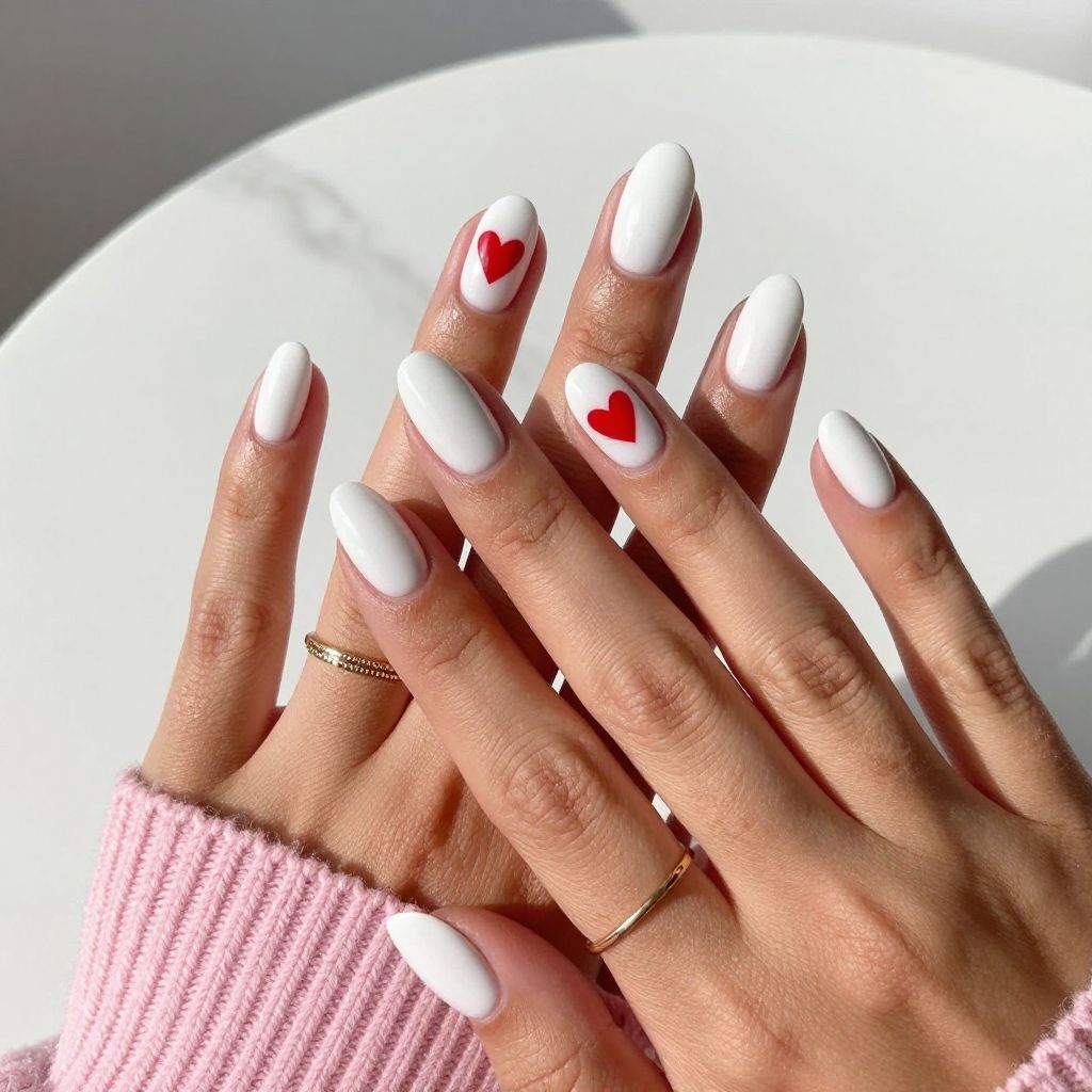 Heart Detail on Pure White Base