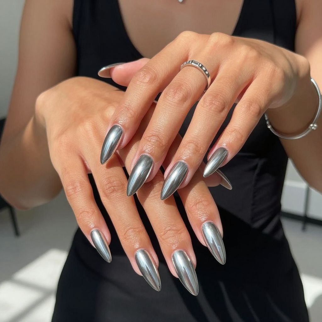 Sleek Silver Stiletto Chic