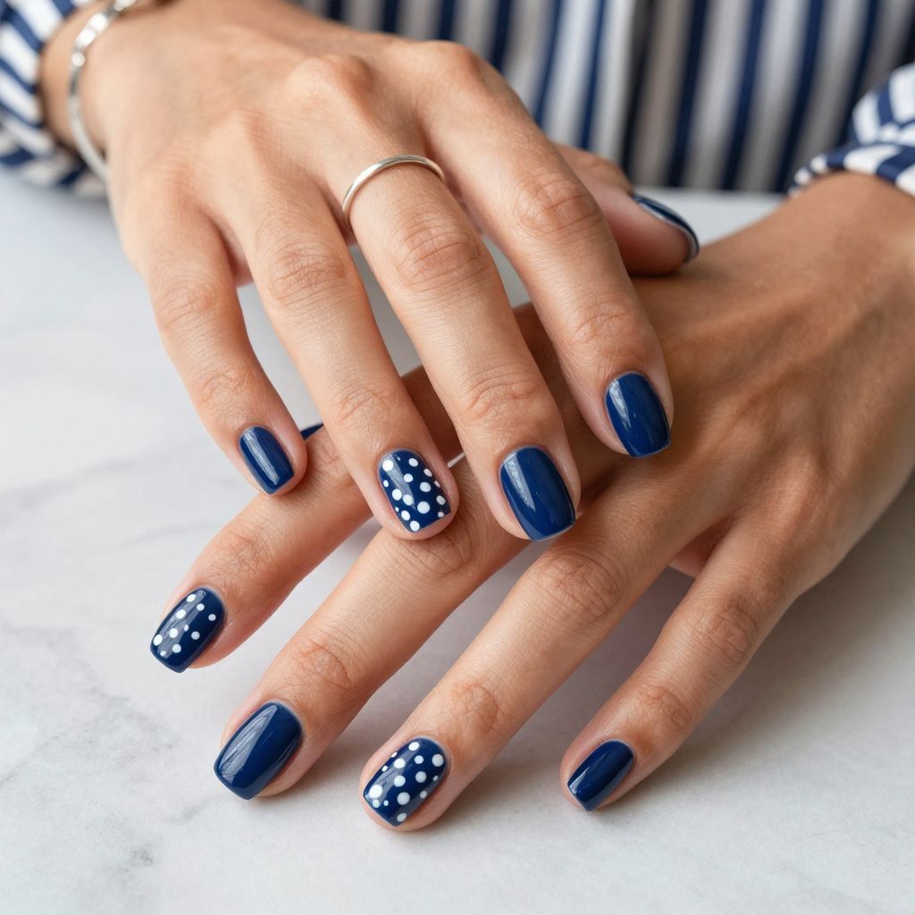 Nautical Navy Dots