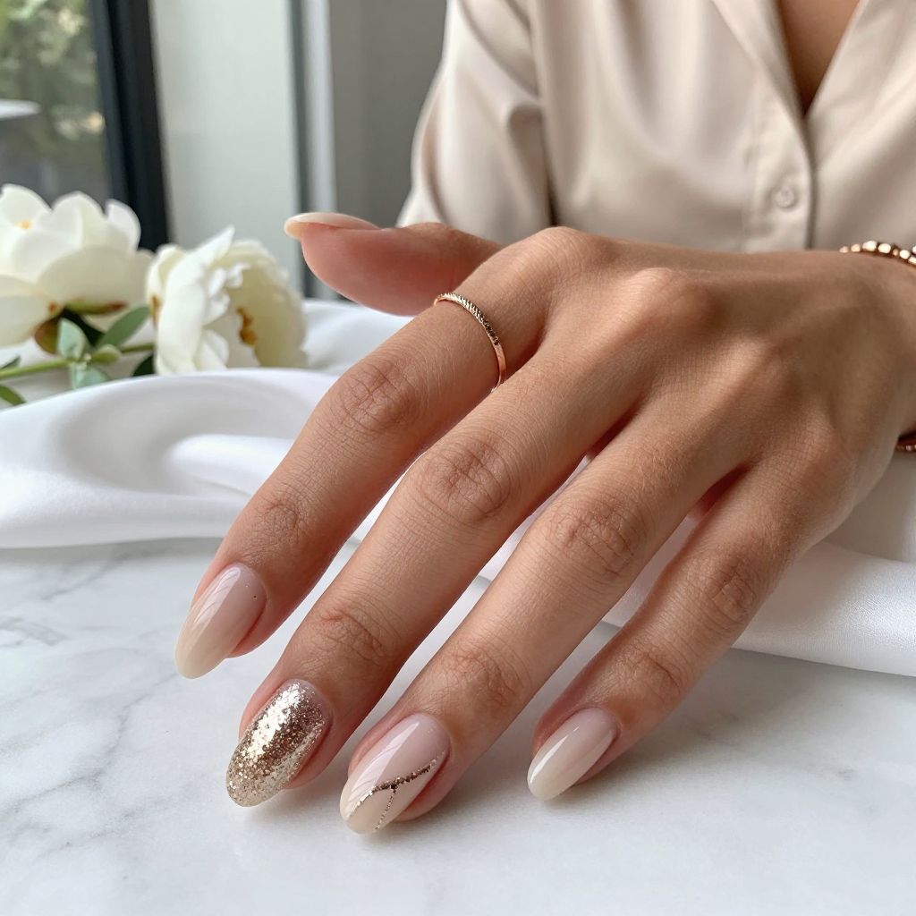 Champagne Sparkle with Negative Space