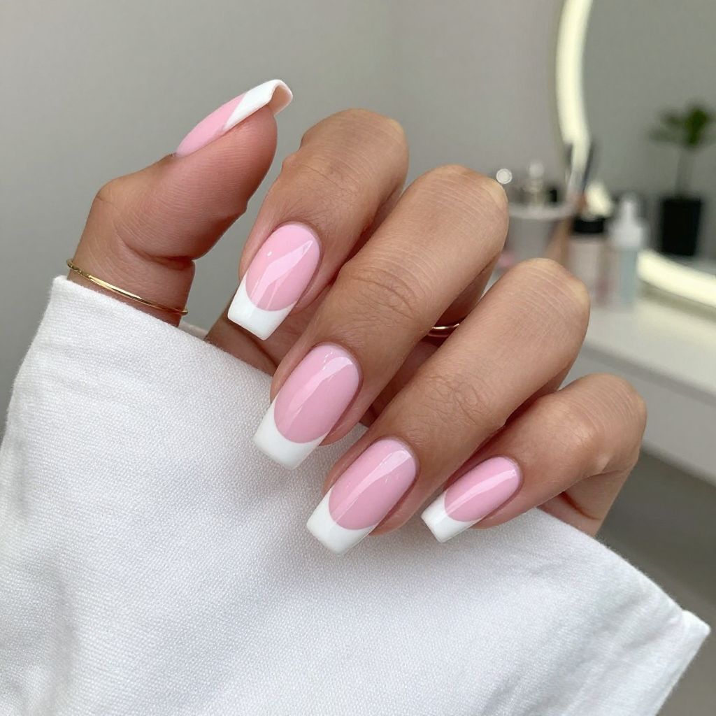 Baby Pink Gloss with Matte Tips