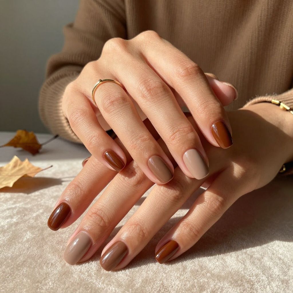 Earthy Browns with Matte and Gloss Mix