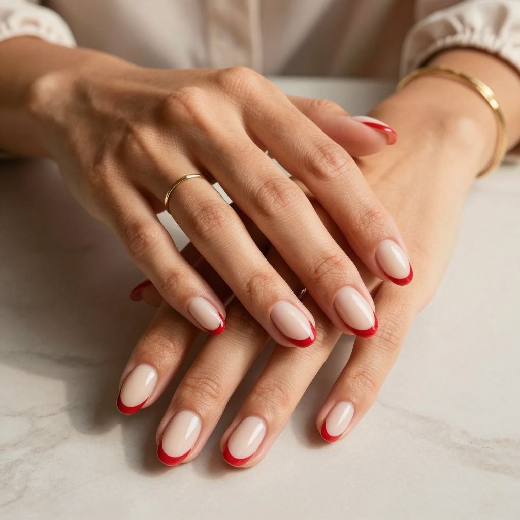 Strawberry and Cream French Tips