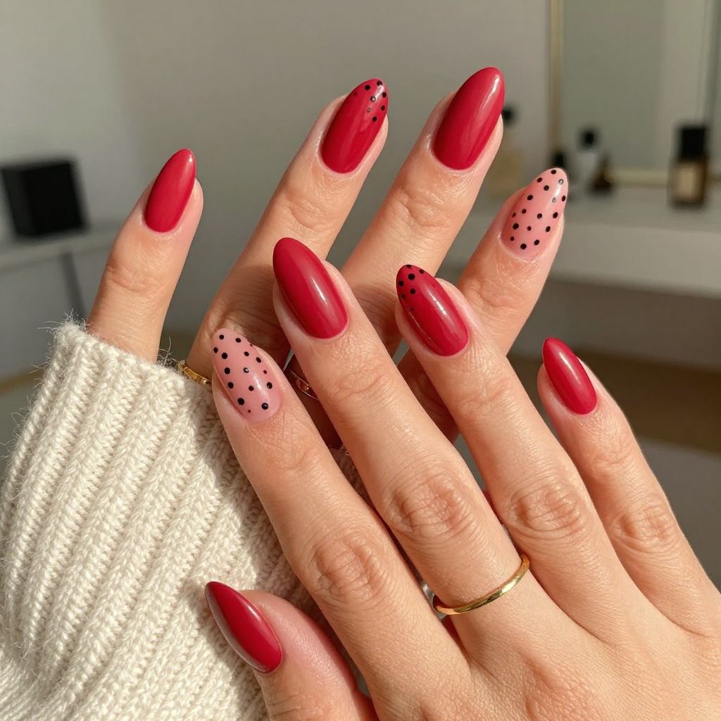 Matte Strawberry with Glossy Seed Accents