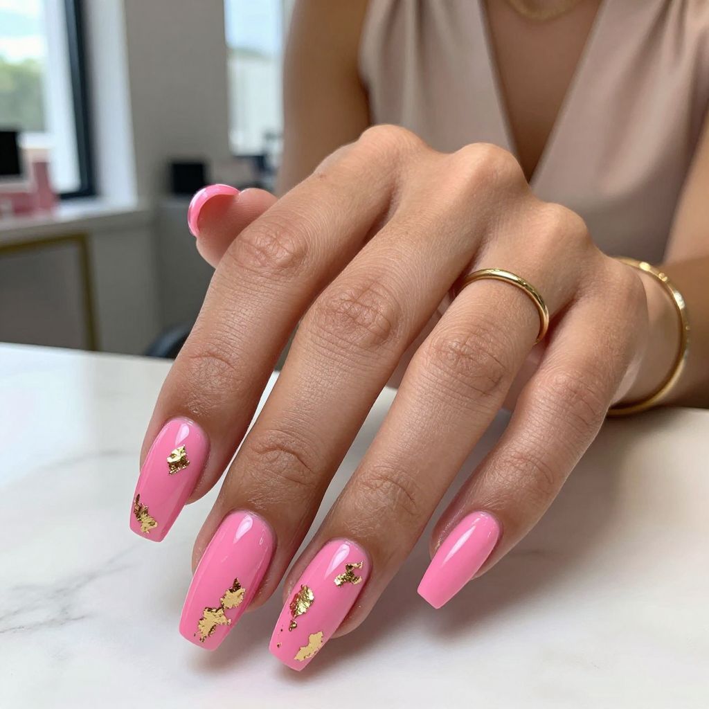 Hot Pink and Gold Fleck Drama