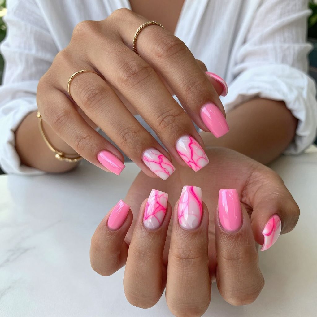 Hot Pink Marble Mystery