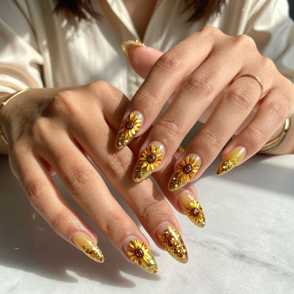 Glitter Sunflower Burst
