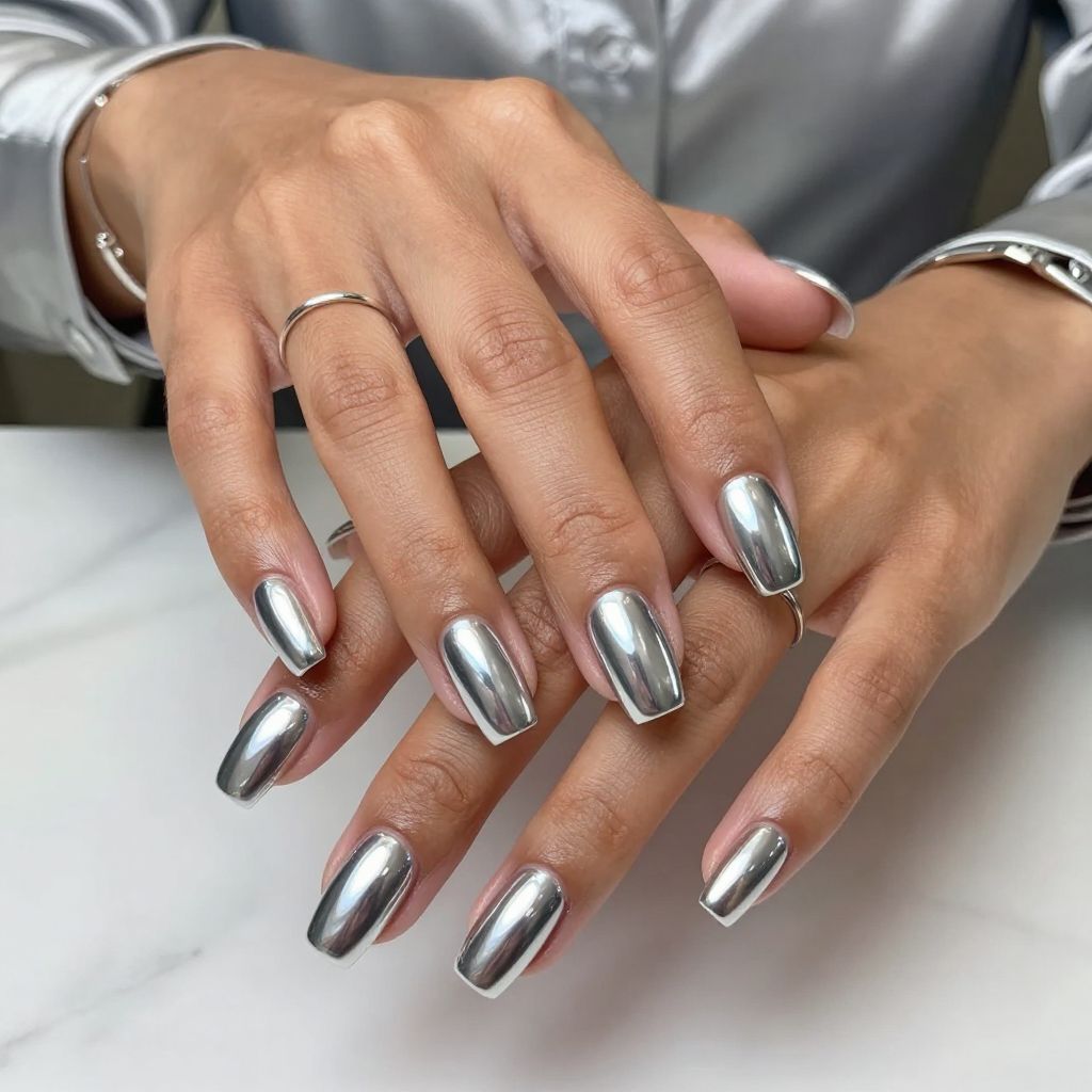 Chrome Silver Futurism