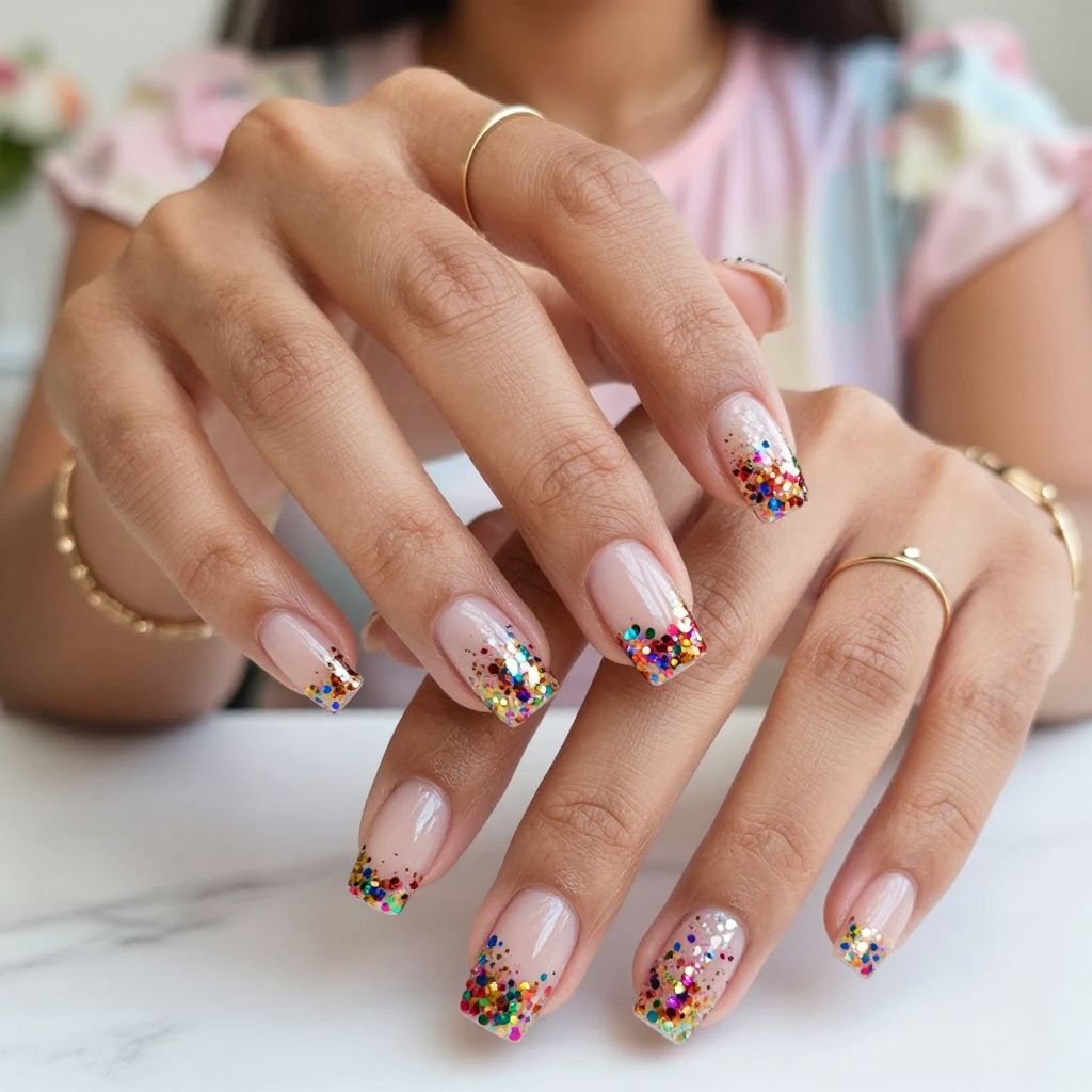 Sparkling Confetti Tips