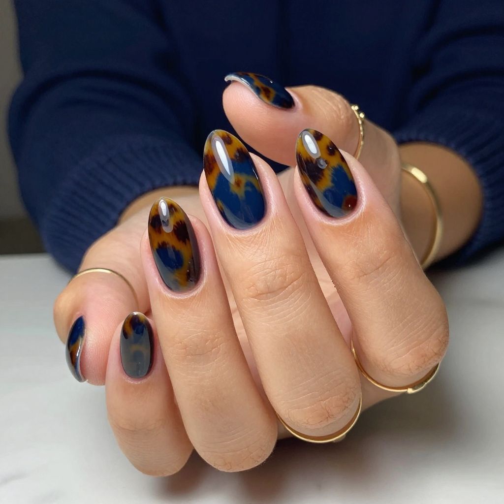Tortoise and Navy Contrast